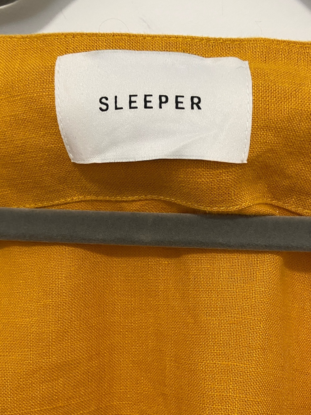 Sleeper Brigitte Midi Linen Dress in Burnt Orange size XS - Picture 6 of 8